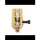 Satco 80-1560 Brite Gilt 3-Way Turn Knob Socket