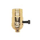 Satco 80-1560 Brite Gilt 3-Way Turn Knob Socket