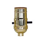 Satco 80-1565 Brite Gilt On-Off Push Thru Socket