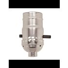 Satco 80-1566 Nickel On-Off Push Thru Socket