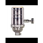 Satco 80-1704 Polished Nickel Full Range Turn Knob Dimmer Socket