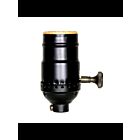 Satco 80-1738 Dark Antique Brass 3 Way (2 Circuit) Turn Knob Socket
