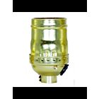 Satco 80-1753 Brite Gilt Short Keyless Socket With Side Outlet
