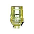 Satco 80-1753 Brite Gilt Short Keyless Socket with Side Outlet
