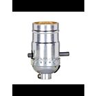 Satco 80-1754 Nickel On-Off Push Thru Socket