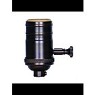 Satco 80-1968 Dark Antique Brass 3-Way (2 Circuit) Turn Knob Socket