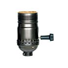 Satco 80-1969 Dark Antique Brass 3-Way (2 Circuit) Turn Knob Socket