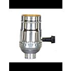 Satco 80-2138 Nickel 3 Terminal (2 Circuit) Turn Knob Socket