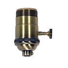 Satco 80-2158 Antique Brass 3 Way Cast Socket