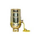 Satco 80-2186 Brite Gilt On-Off Pull Chain Socket