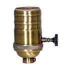 Satco 80-2209 3 Way Socket Antique Brass