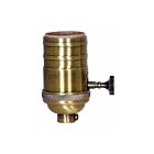 Satco 80-2209 3-Way Socket Antique Brass