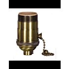 Satco 80-2216 Antique Brass On-Off Pull Chain Socket