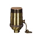 Satco 80-2216 Antique Brass On-Off Pull Chain Socket