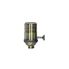 Satco 80-2217 Antique Brass On-Off Turn Knob Socket