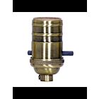Satco 80-2218 Antique Brass On-Off Push Thru Socket
