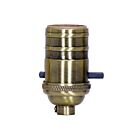 Satco 80-2218 Antique Brass On-Off Push Thru Socket