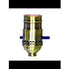 Satco 80-2251 Antique Brass On-Off Push Thru Socket