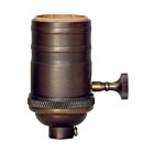 Satco 80-2253 Socket Dark Antique Solid Brass