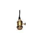 Satco 80-2273 Brass On and Off Lamp Holder