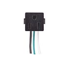 Satco 80-2351 3 Wire Black Snap In Receptacle