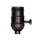 Satco 80-2424 3-Way (2 Circuit) Turn Knob Socket With Removable Knob