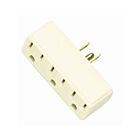 Satco 90-1118 Ivory Polarized Single To Triple Adapter 