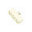 Satco 90-1118 Ivory Polarized Single To Triple Adapter 