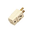 Satco 90-1120 Ivory Polarized Triple Cube Tap 