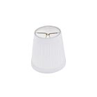 Satco 90-1270 White Pleated Round Clip On Shade 