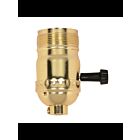 Satco 90-1410 Brite Gilt 3-Way (2 Circuit) Turn Knob Socket