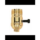 Satco 90-1411 Brite Gilt On-Off Turn Knob Socket