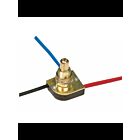 Satco 90-1678 Brass Plated 3-Way Metal Push Switch