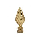 Satco 90-1744 Flame Ribbed Brass Finial