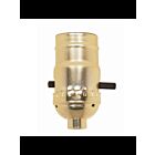 Satco 90-410 Brite Gilt On-Off Push Thru Socket