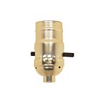 Satco 90-410 Brite Gilt On-Off Push Thru Socket