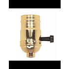 Satco 90-412 Brite Gilt 3 Way (2 Circuit) Turn Knob Socket
