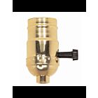 Satco 90-413 Brite Gilt On-Off Turn Knob Socket