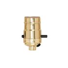 Satco 90-418 Brite Gilt On-Off Push Thru Socket