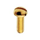 Satco 90-722 Brass Plated Steel Round Head Slotted Machine Screw