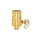 Satco 90-869 Polished Brass On-Off Pull Chain Socket