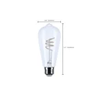 Satco S10520 6W Clear St19 LED Filament Bulb