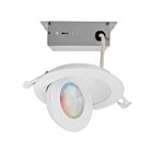 Satco S11293R1 9W 4" White LED Gimbal Recessed Light CCT Selectable