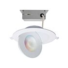 Satco S11295R1 15W 6" White LED Gimbal Recessed Light CCT Selectable