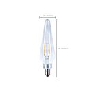 Satco S12140 2W HX11 Clear LED Bulb