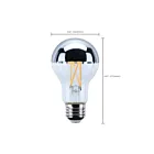 Satco S12537 8W Silver A19 LED Bulb