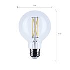 Satco S21242 4.5W G25 LED Bulb 2700K (Pack of 2)