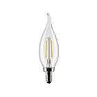 Satco S21294 3W CA10 Clear LED Bulb 2700K