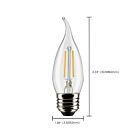 Satco S21848 3W CA10 LED Bulb (Pack of 2)