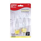 Satco S3731 25W B11 Decorative Incandescent Bulb (Pack of 2)